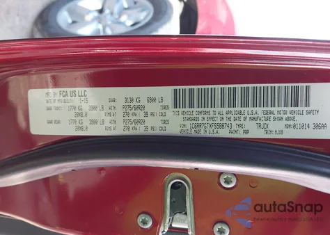 2015 Ram 1500 Big Horn из США, поврежденный, VIN 1C6RR7GTXFS588743